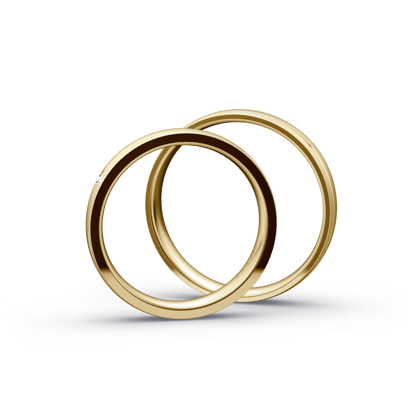 Miniaturbild: Trauringe TL8956 - Gelbgold (Sandmatt fein) | Eheringe aus Gold