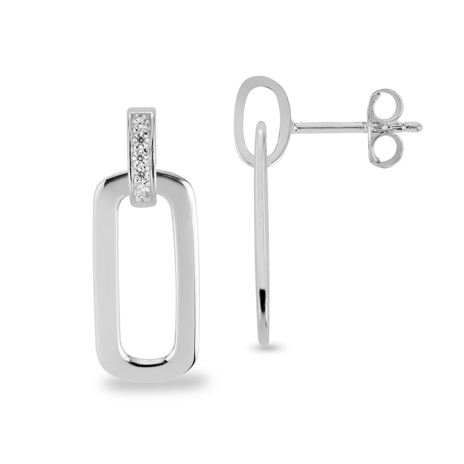 Ohrstecker mit 10 Zirkonia  Silber 925/- TL04107