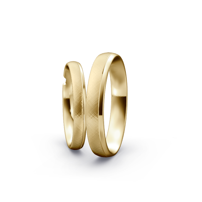 Miniaturbild: Trauringe TL6407 - Gelbgold (Kreuzmatt / Poliert) | Eheringe aus Gold