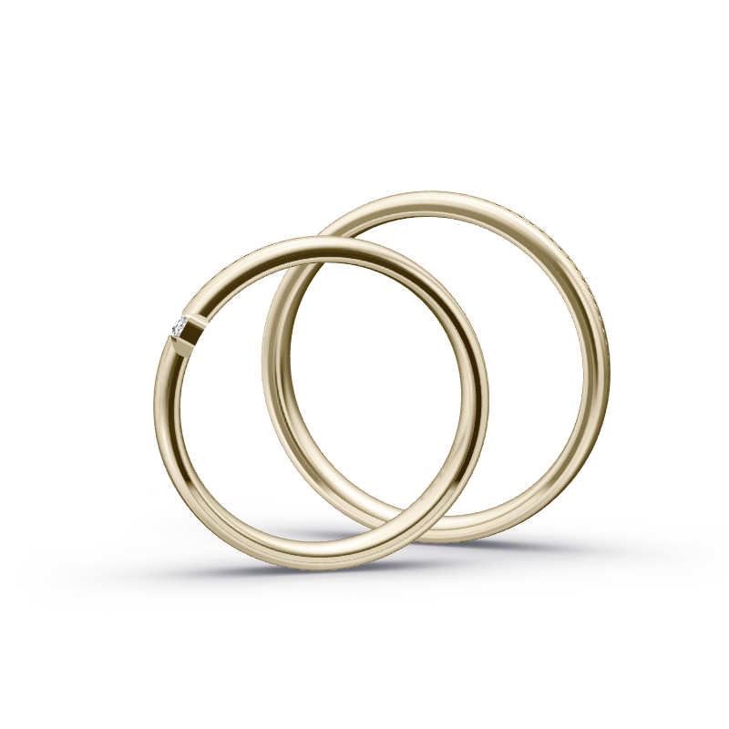 Miniaturbild: Trauringe TL8481 - Chamois (Altweißgold)