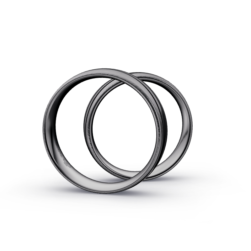 Miniaturbild: Trauringe TL8577 - Tantal (Schrägmatt / Poliert) | 999er Tantal Ring