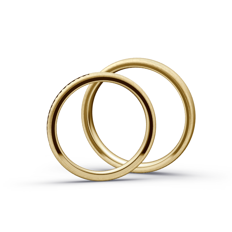 Miniaturbild: Trauringe TL7925 - Gelbgold (Fliesmatt) | Eheringe aus Gold
