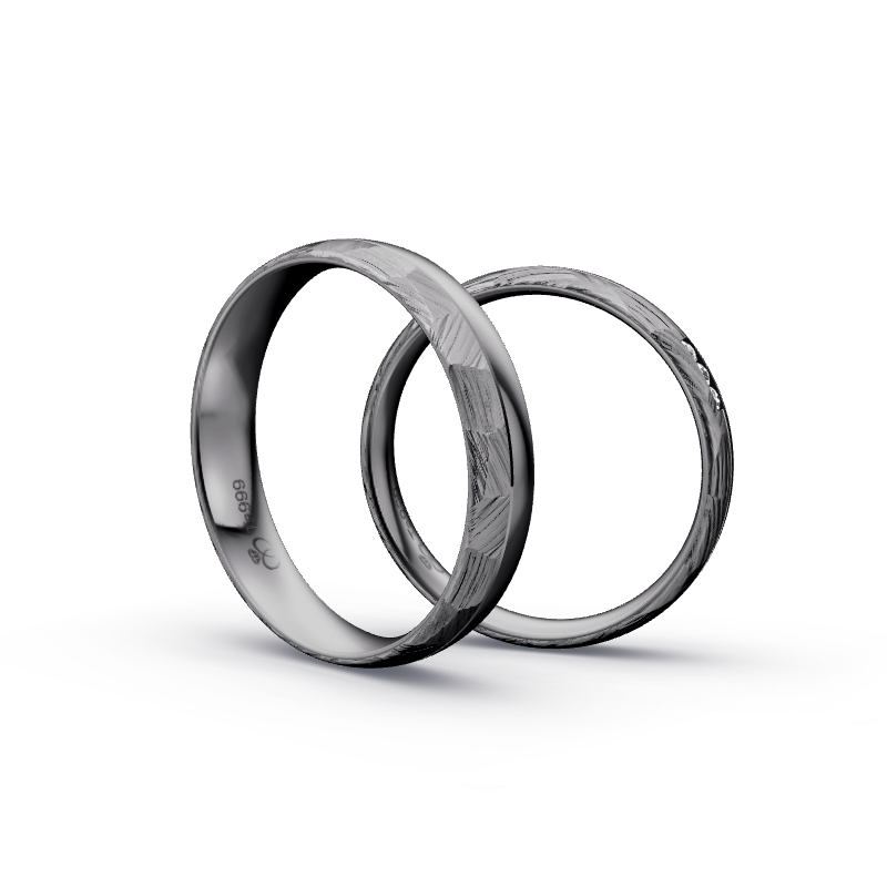 Miniaturbild: Trauringe TL1005 - Tantal (Poliert / Fels) | 999er Tantal Ring