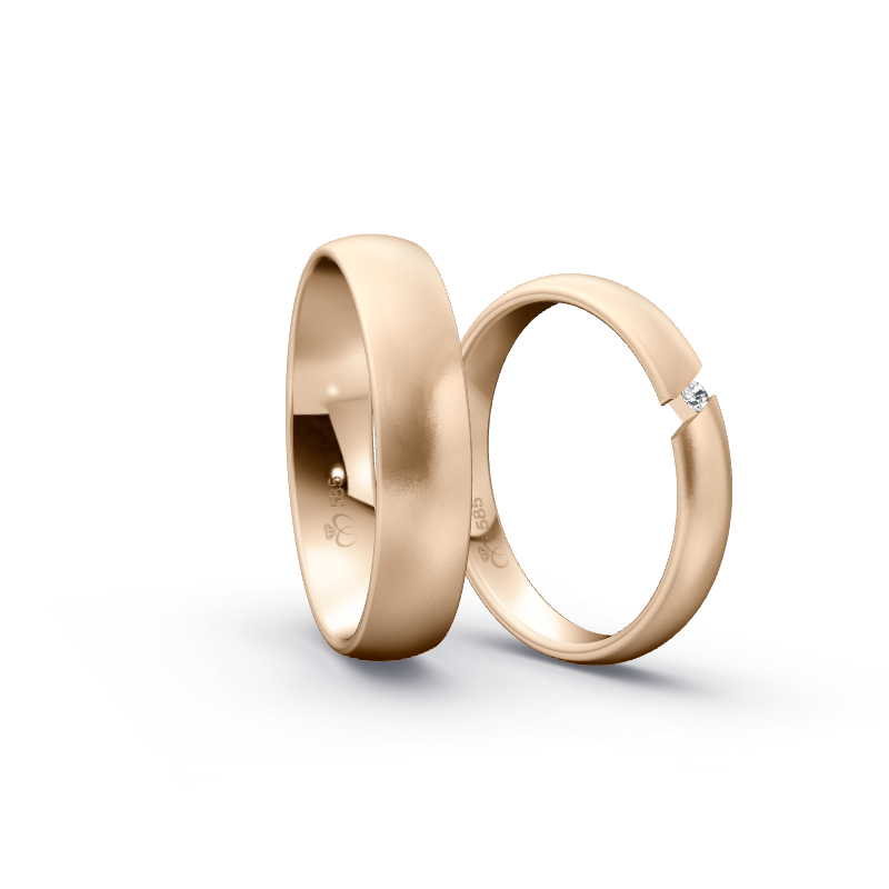 Miniaturbild: Trauringe TL9398 - Roségold (Sandmatt fein) | Eheringe aus Gold