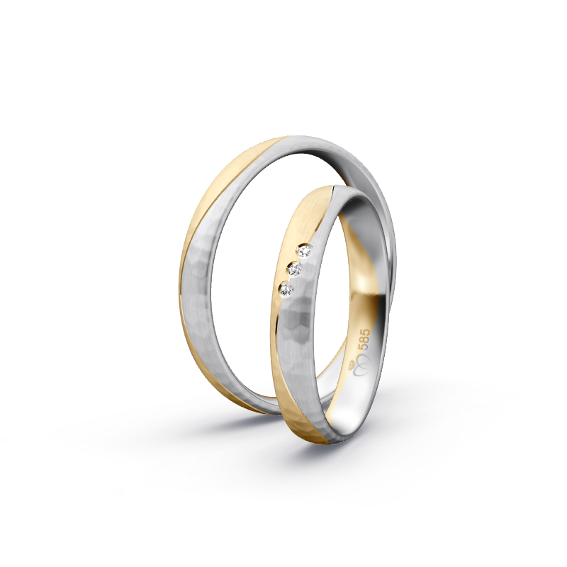 Miniaturbild: Trauringe TL1382 - Gelbgold/Weißgold