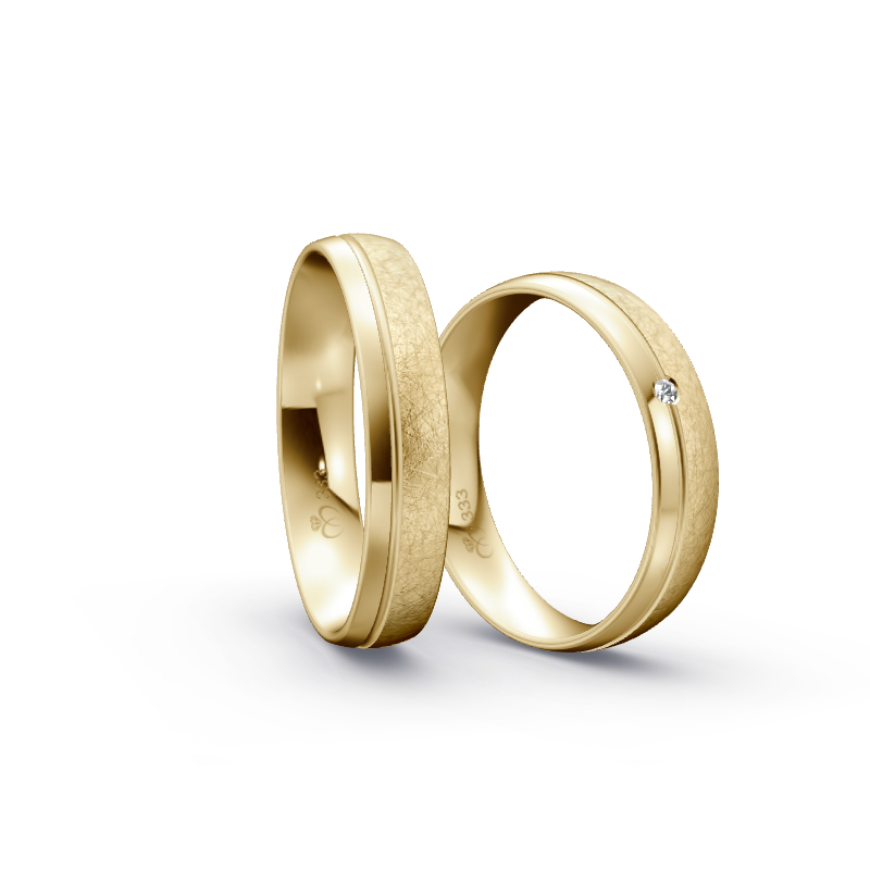 Miniaturbild: Trauringe TL2837 - Gelbgold (Poliert / Eismatt) | Eheringe aus Gold
