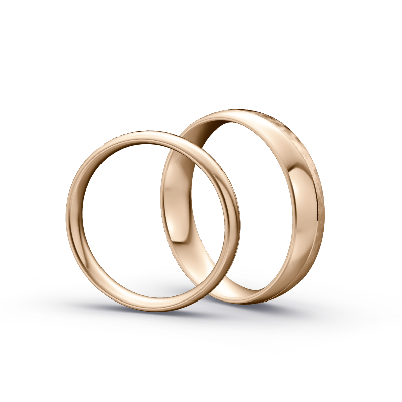 Miniaturbild: Trauringe TL3597 - Roségold (Spezialeismatt / poliert) | Eheringe aus Gold