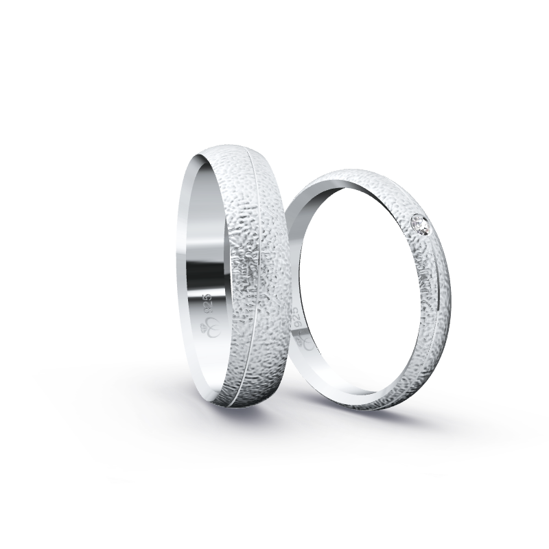 Miniaturbild: Ringpaar TL8129 - Silber