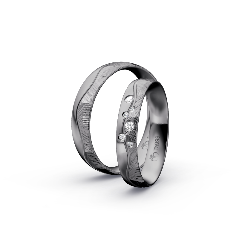 Miniaturbild: Trauringe TL2794 - Tantal (Poliert / Fels) | 999er Tantal Ring