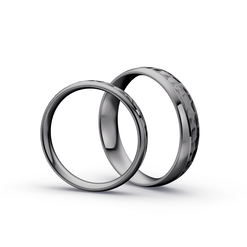 Miniaturbild: Trauringe TL6576 - Tantal (Kies / Poliert) | 999er Tantal Ring
