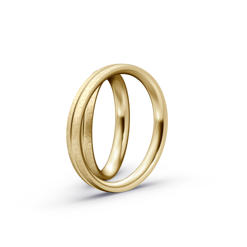 Miniaturbild: Trauringe TL4832 - Gelbgold (Eismatt) | Eheringe aus Gold