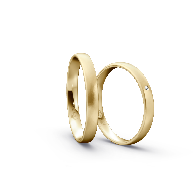 Miniaturbild: Trauringe TL4457 - Gelbgold (Sandmatt fein) | Eheringe aus Gold