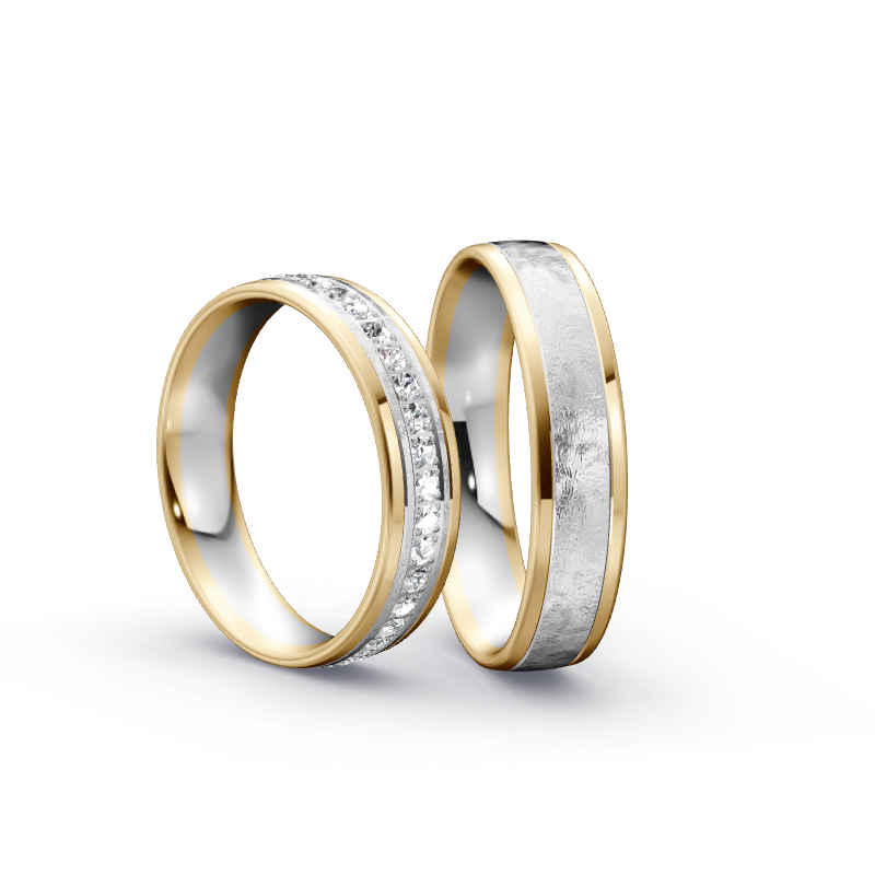 Miniaturbild: Trauringe TL9266 - Gelbgold/Weißgold