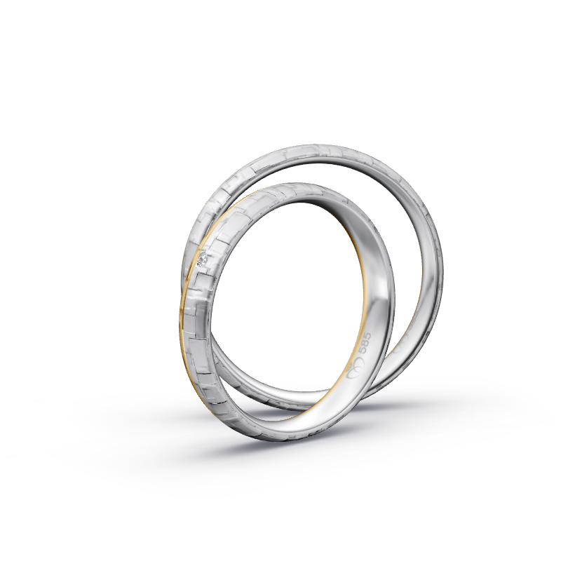 Miniaturbild: Trauringe TL3036 - Gelbgold/Weißgold