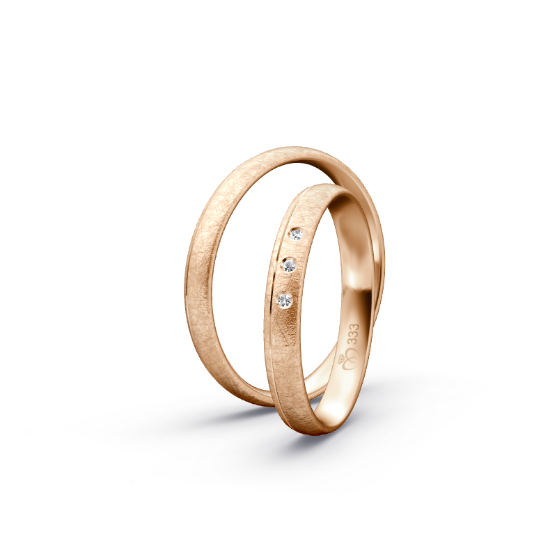 Miniaturbild: Trauringe TL8990 - Rotgold (Eismatt) | Eheringe aus Gold