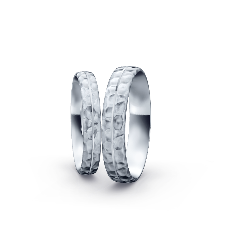 Miniaturbild: Trauringe TL3649 - Platin (Kies) mit 10 Brillanten