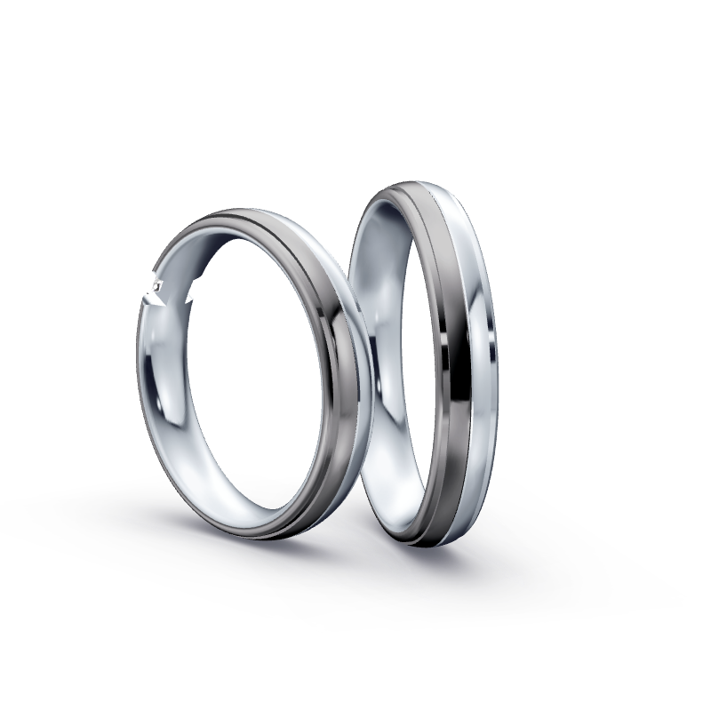 Miniaturbild: Trauringe TL1115 - Tantal/Platin