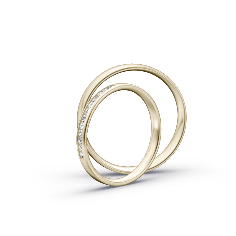 Miniaturbild: Trauringe TL5856 - Chamois (Altweißgold)