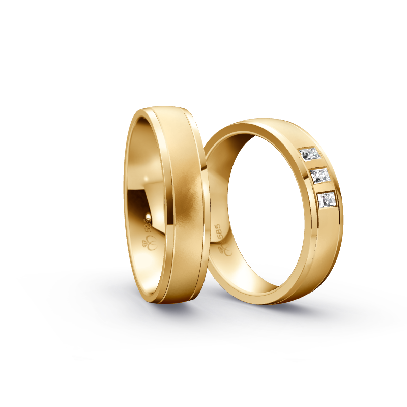 Miniaturbild: Trauringe TL9203 - Sattgelb-Gold