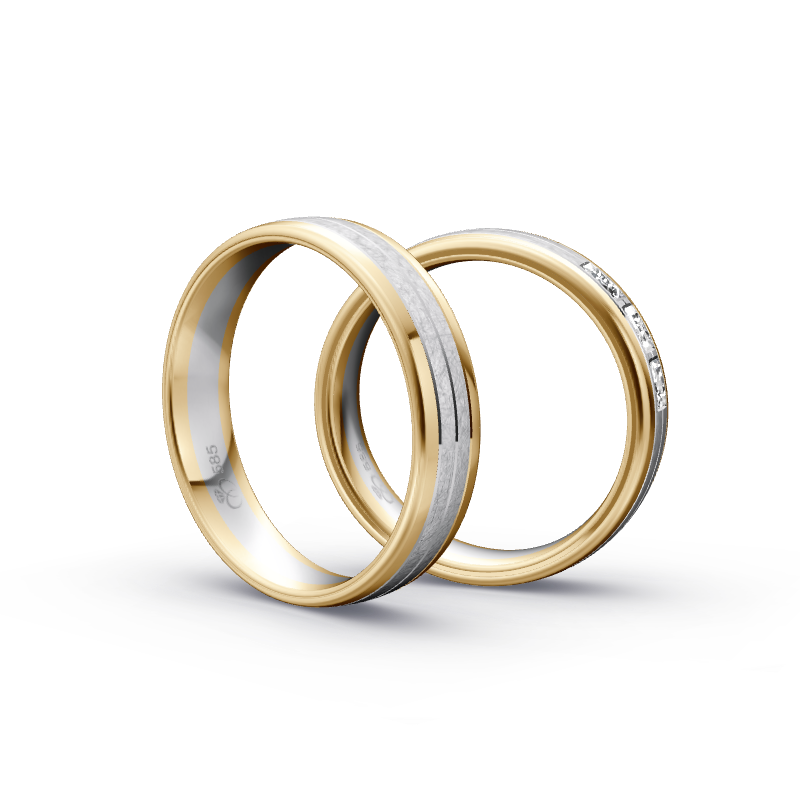 Miniaturbild: Trauringe TL5303 - Gelbgold/Weißgold