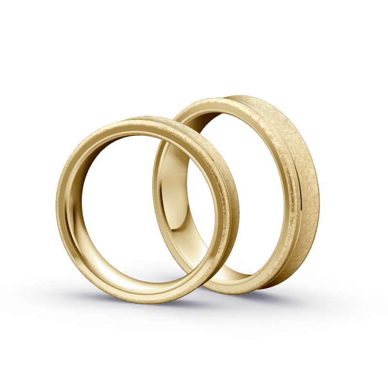 Miniaturbild: Trauringe TL9031 - Gelbgold (Eismatt) | Eheringe aus Gold