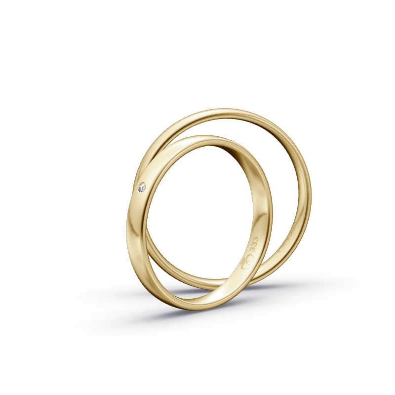 Miniaturbild: Trauringe TL8745 - Gelbgold (Poliert) | Eheringe aus Gold