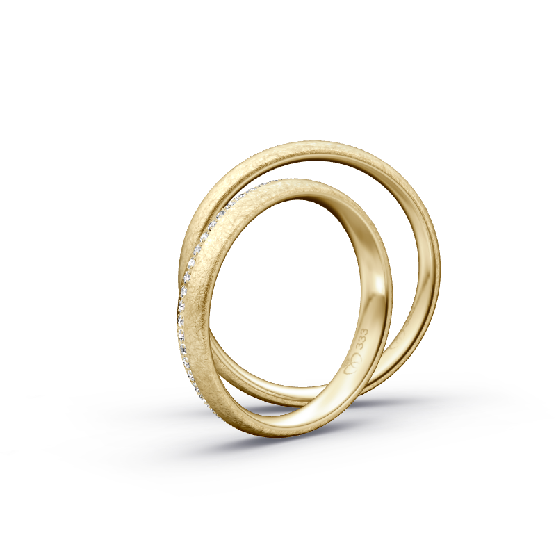 Miniaturbild: Trauringe TL8508 - Gelbgold (Eismatt) | Eheringe aus Gold
