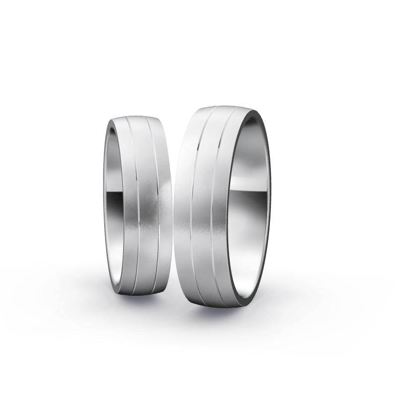 Miniaturbild: Trauringe TL8328 - Weißgold (Sandmatt fein) | Eheringe aus Gold