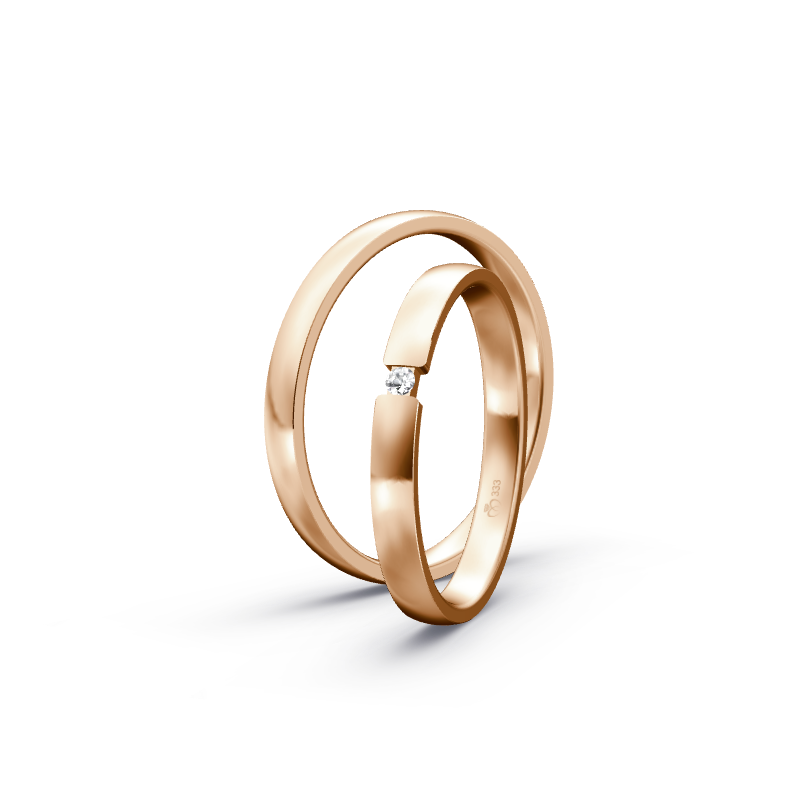 Miniaturbild: Trauringe TL9116 - Rotgold (Poliert) | Eheringe aus Gold