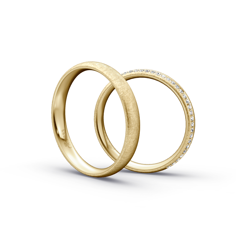 Miniaturbild: Trauringe TL8508 - Gelbgold (Eismatt) | Eheringe aus Gold