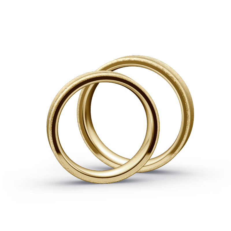 Miniaturbild: Trauringe TL9031 - Gelbgold (Eismatt) | Eheringe aus Gold