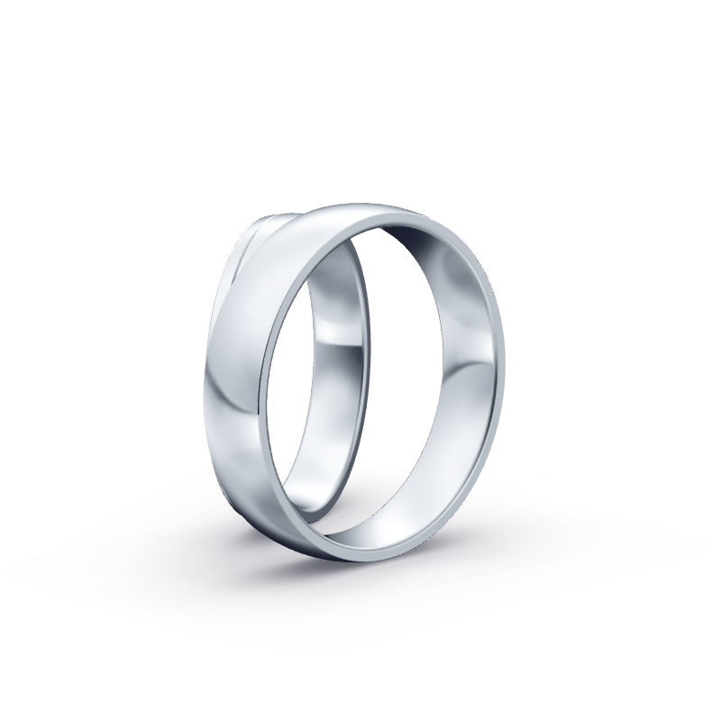 Miniaturbild: Trauringe TL2505 - Platin (Poliert) mit 6 Brillanten