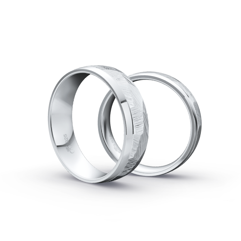 Miniaturbild: Ringpaar TL2125 - Silber