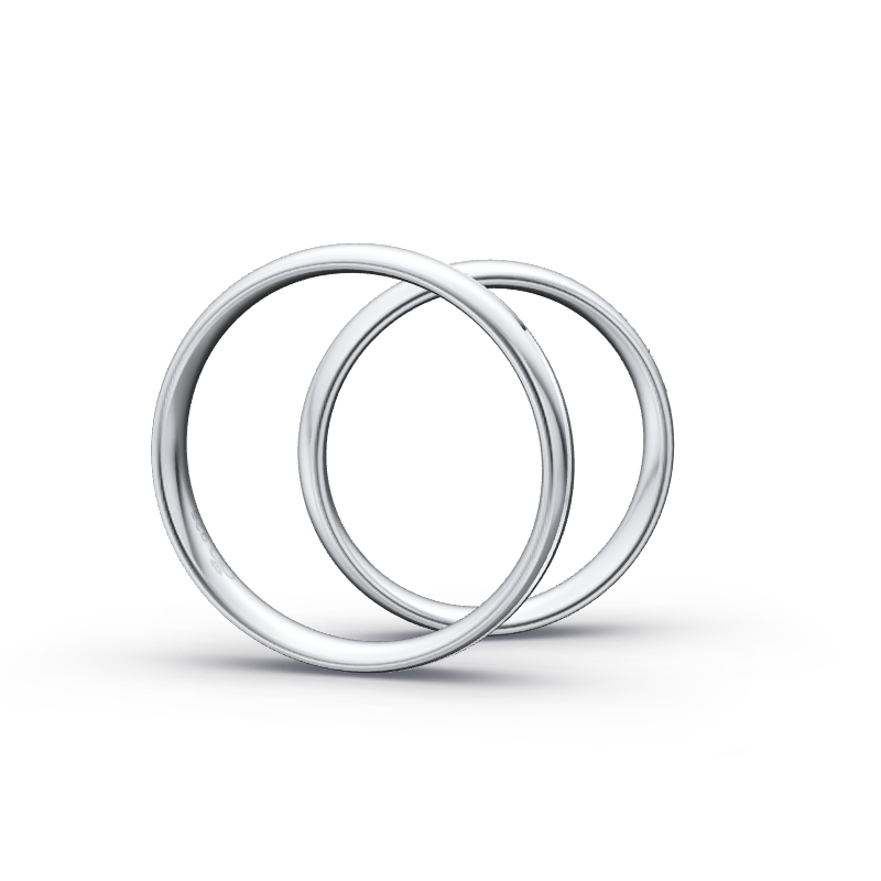 Miniaturbild: Ringpaar TL1118 - Silber