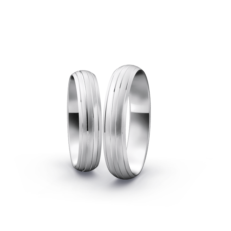 Miniaturbild: Trauringe TL8974 - Weißgold (Sandmatt fein) | Eheringe aus Gold