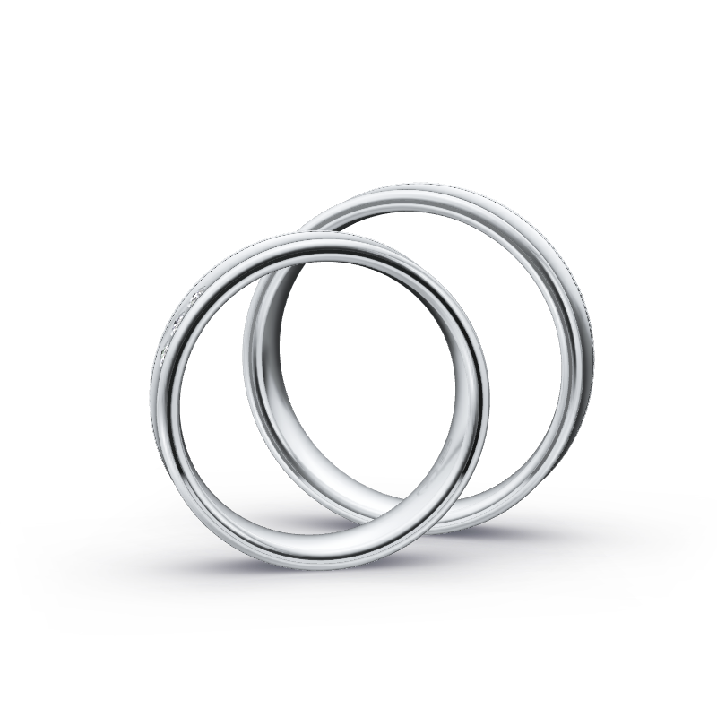 Miniaturbild: Ringpaar TL8271 - Silber