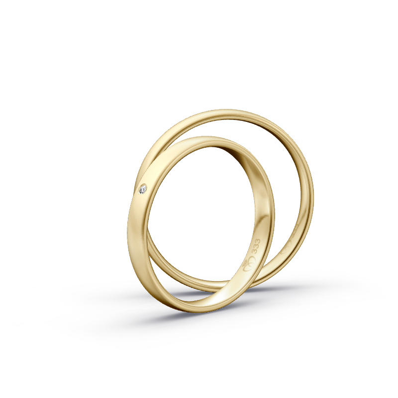 Miniaturbild: Trauringe TL4457 - Gelbgold (Sandmatt fein) | Eheringe aus Gold