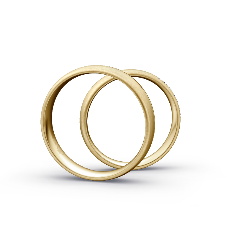 Miniaturbild: Trauringe TL8619 - Gelbgold (Kies / Fliesmatt) | Eheringe aus Gold