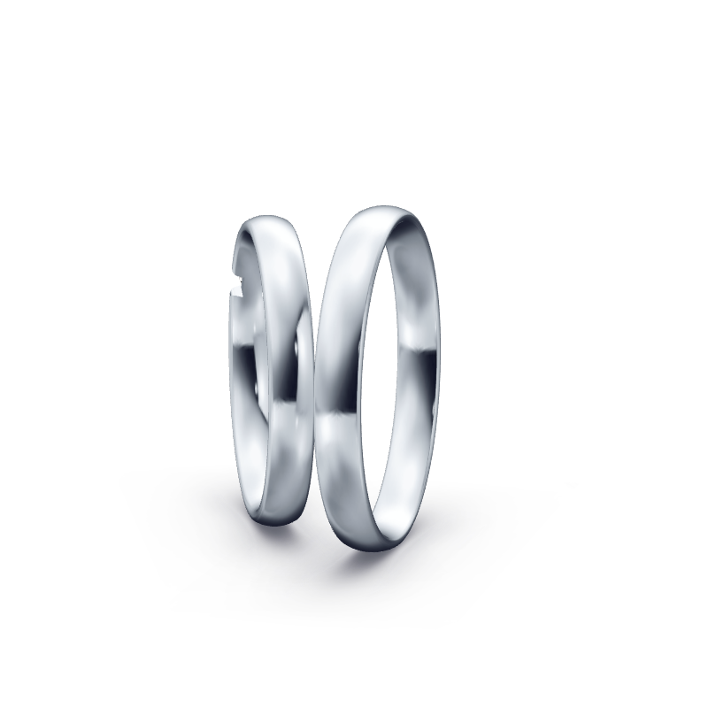 Miniaturbild: Trauringe TL1037 - Platin (Poliert) mit 1 Brillant
