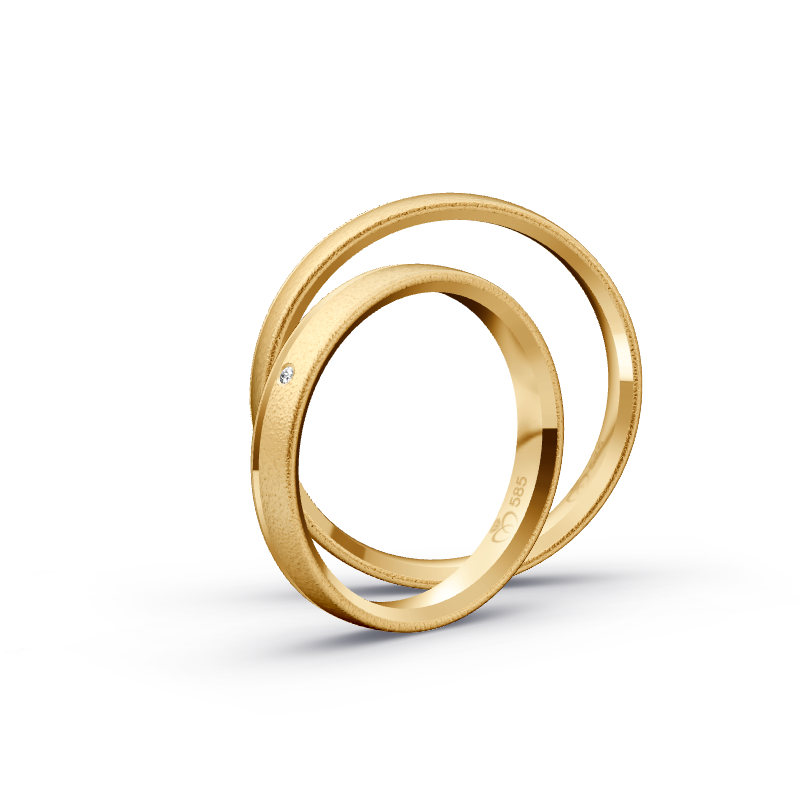 Miniaturbild: Trauringe TL7627 - Sattgelb-Gold