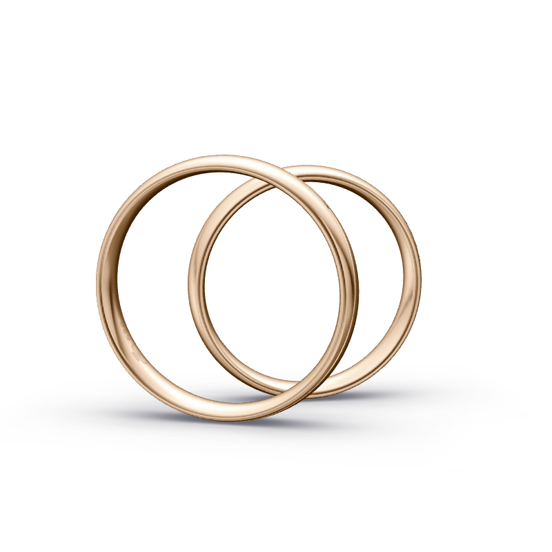 Miniaturbild: Trauringe TL7396 - Roségold (Poliert) | Eheringe aus Gold