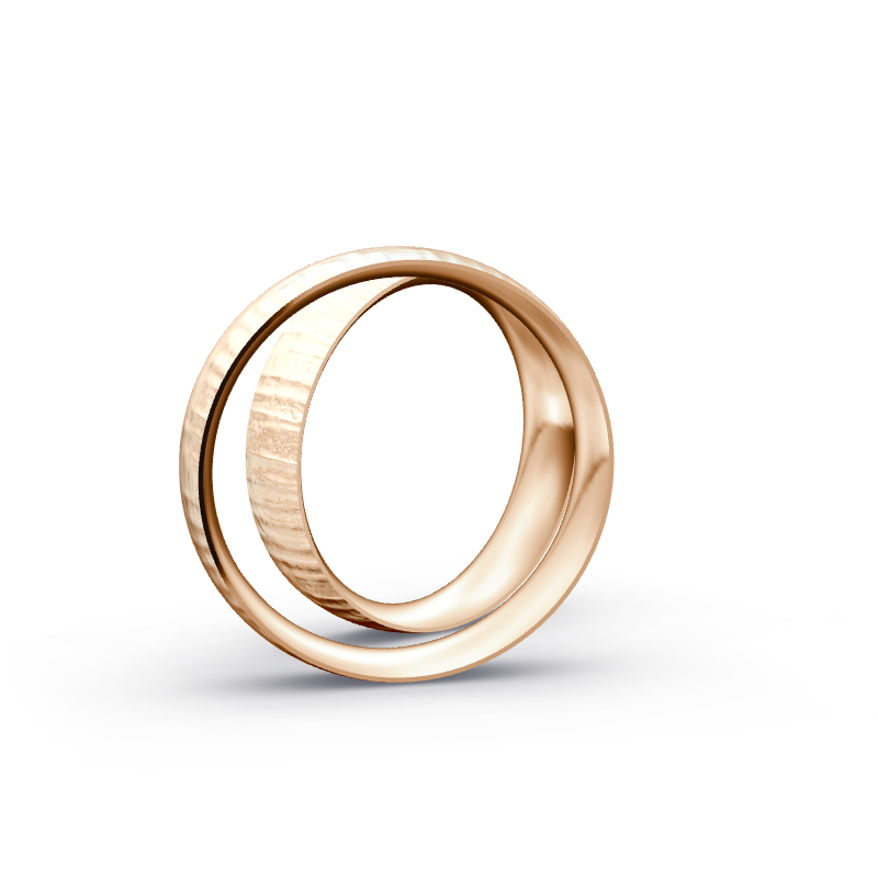 Miniaturbild: Trauringe TL8962 - Rotgold (Relief) | Eheringe aus Gold