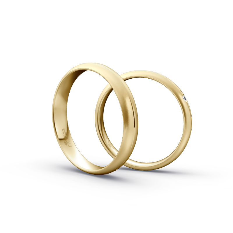 Miniaturbild: Trauringe TL9345 - Gelbgold (Sandmatt fein) | Eheringe aus Gold