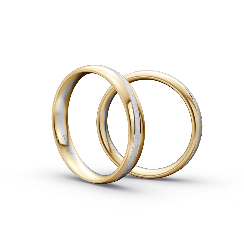 Miniaturbild: Trauringe TL3327 - Gelbgold/Weißgold