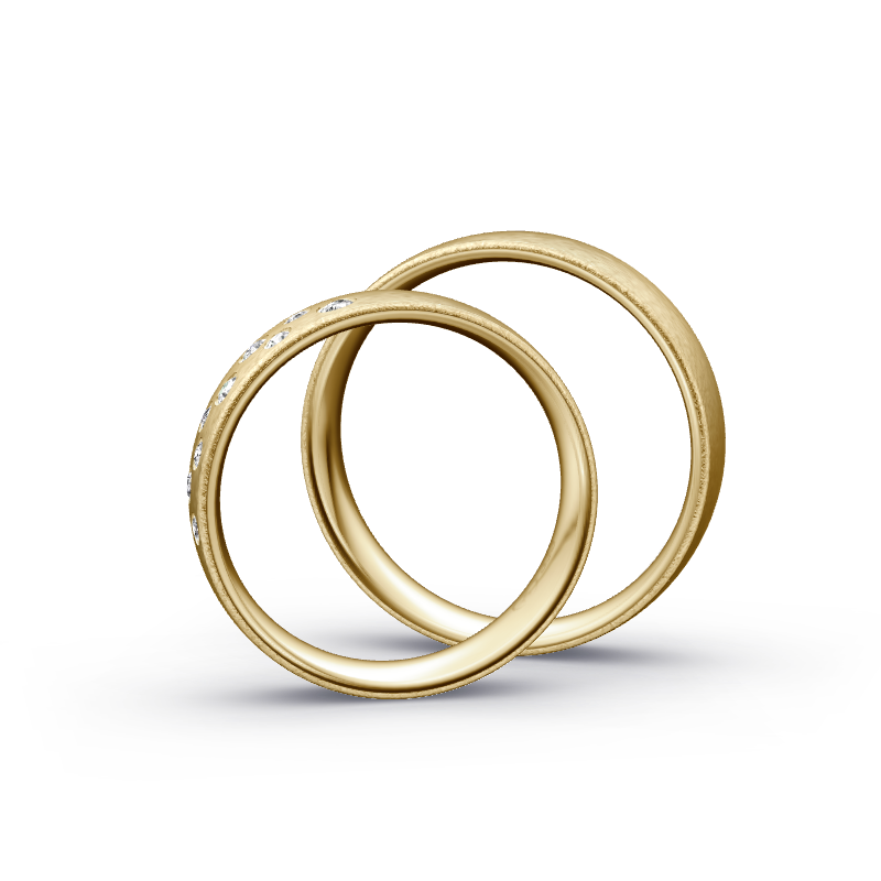 Miniaturbild: Trauringe TL2006 - Gelbgold (Eismatt) | Eheringe aus Gold