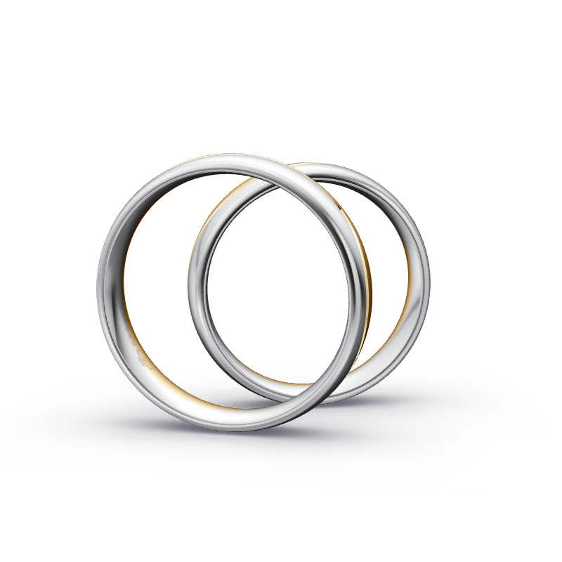 Miniaturbild: Trauringe TL3488 - Gelbgold/Weißgold