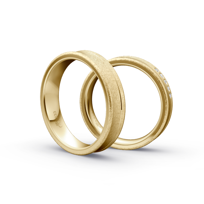 Miniaturbild: Trauringe TL9031 - Gelbgold (Eismatt) | Eheringe aus Gold