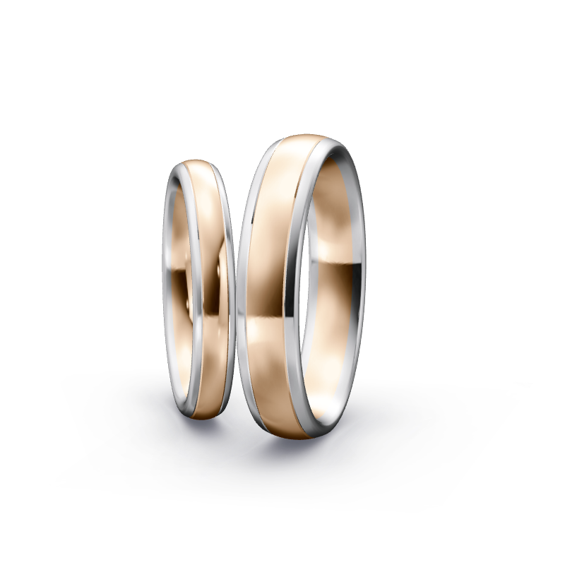 Miniaturbild: Trauringe TL1380 - Roségold/Weißgold