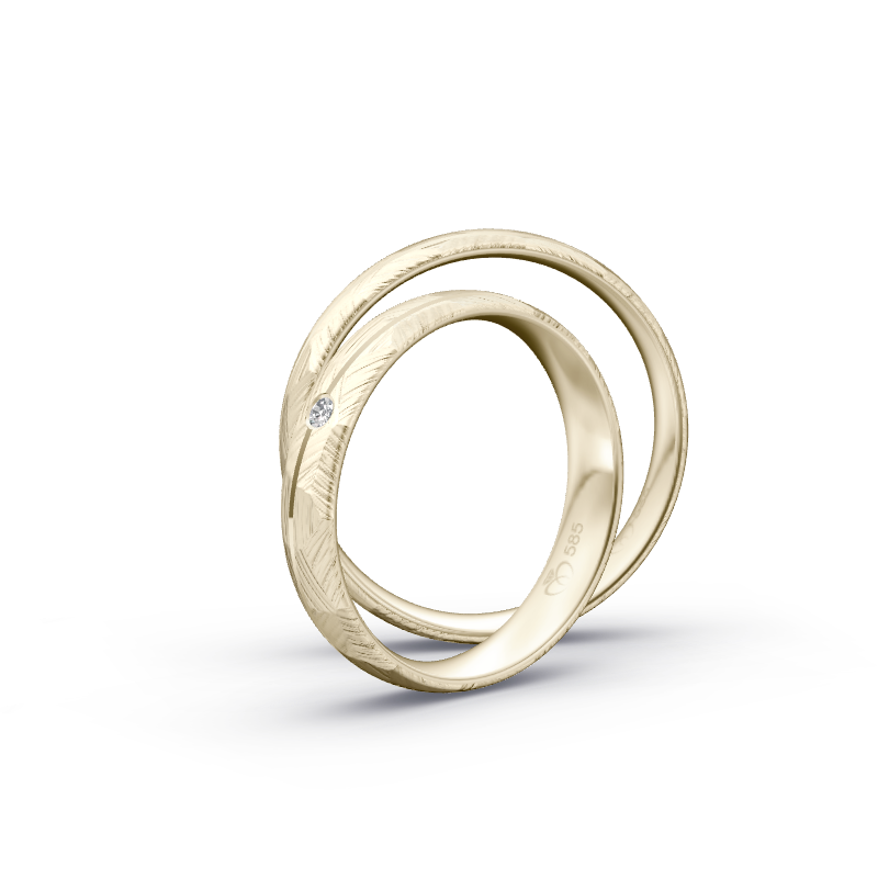 Miniaturbild: Trauringe TL7168 - Chamois (Altweißgold)