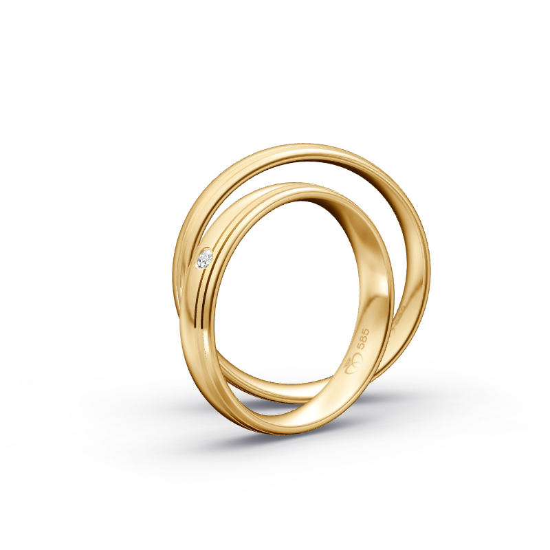 Miniaturbild: Trauringe TL9361 - Sattgelb-Gold